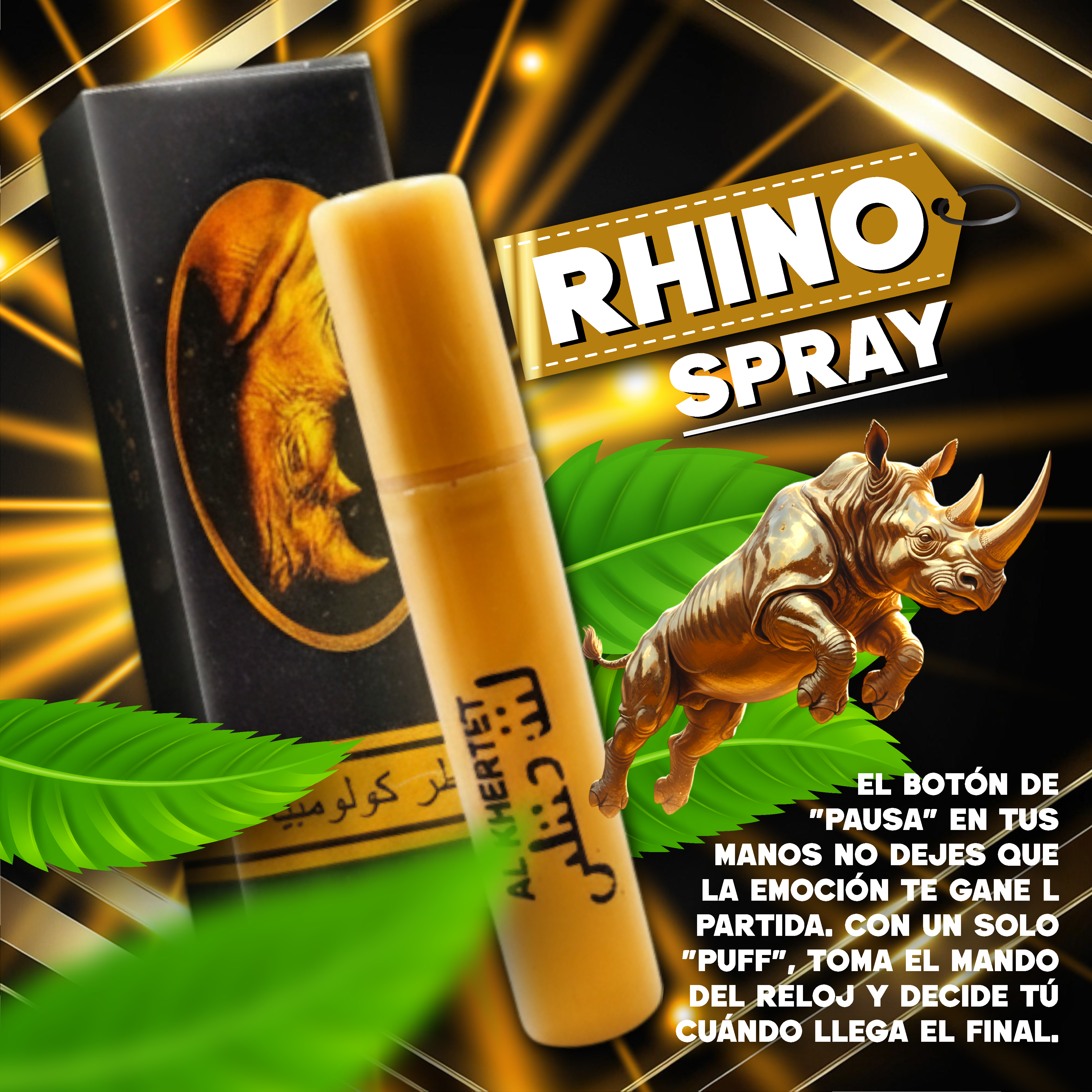 RHINO SPRAY + OBSEQUIOS